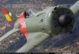 El caza Polikarpov I-16, conocido como 'Mosca', con el que combatieron Montilla y Bravo durante la Guerra Civil. 
