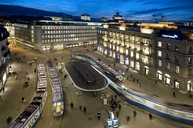 la 'paradeplatz' en zúrich